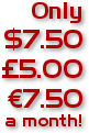 $7.50 - £5.00 - €7.50